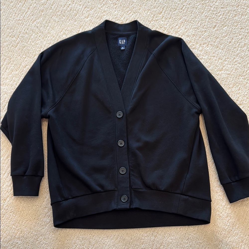 GAP Black Button-Up Cardigan